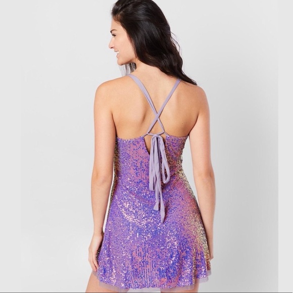 Free People Intimately Marina Gold Rush Mini Dress - Picture 4 of 9